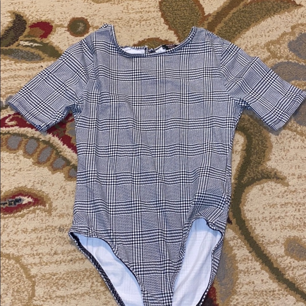 Forever 21 Girls Plaid Bodysuit